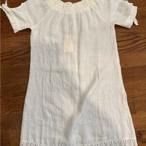 White Lace Trim Dress